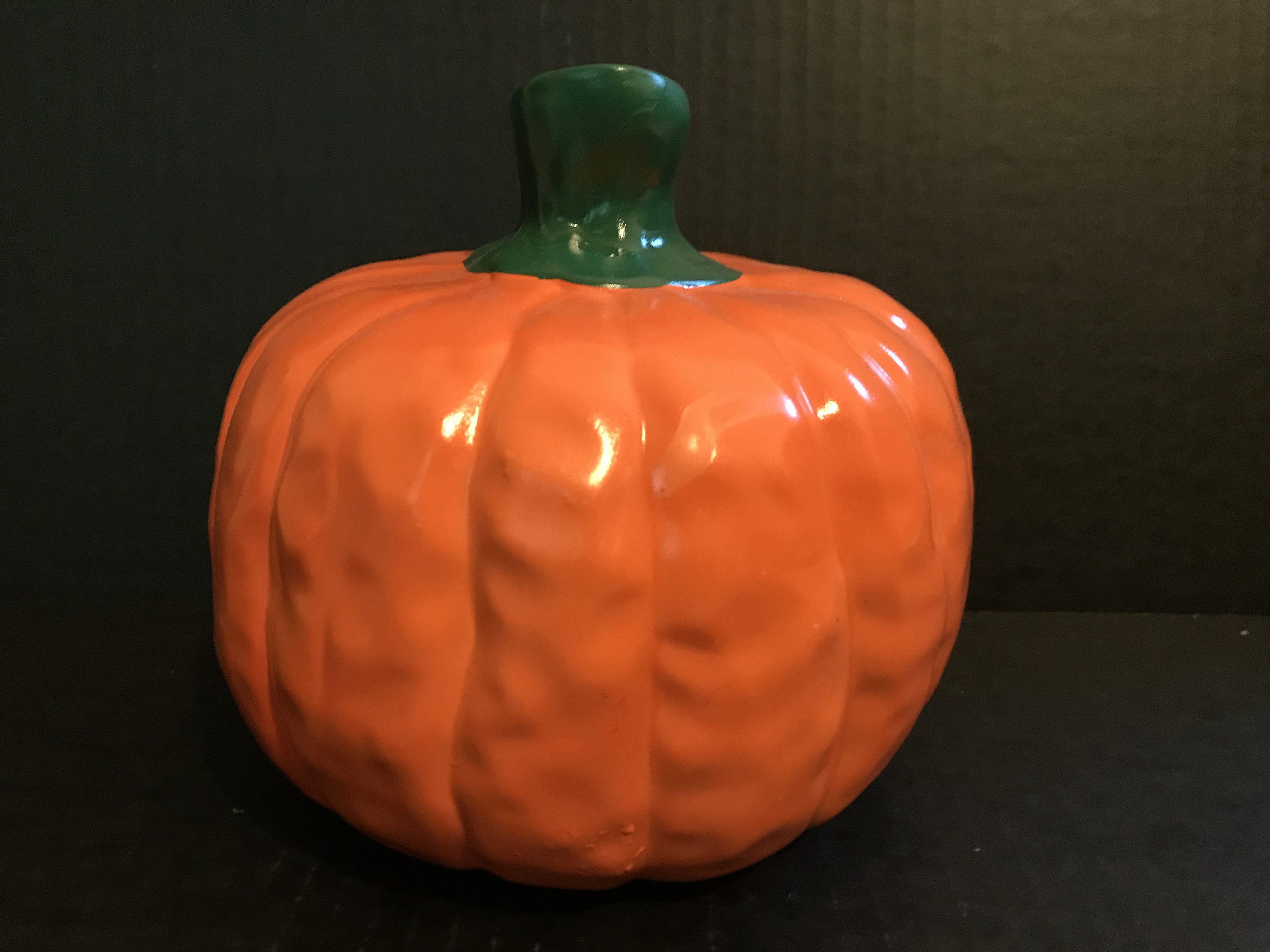 Vintage Halloween Ceramic Pumpkin Candle Holder Jack O Lantern Etsy