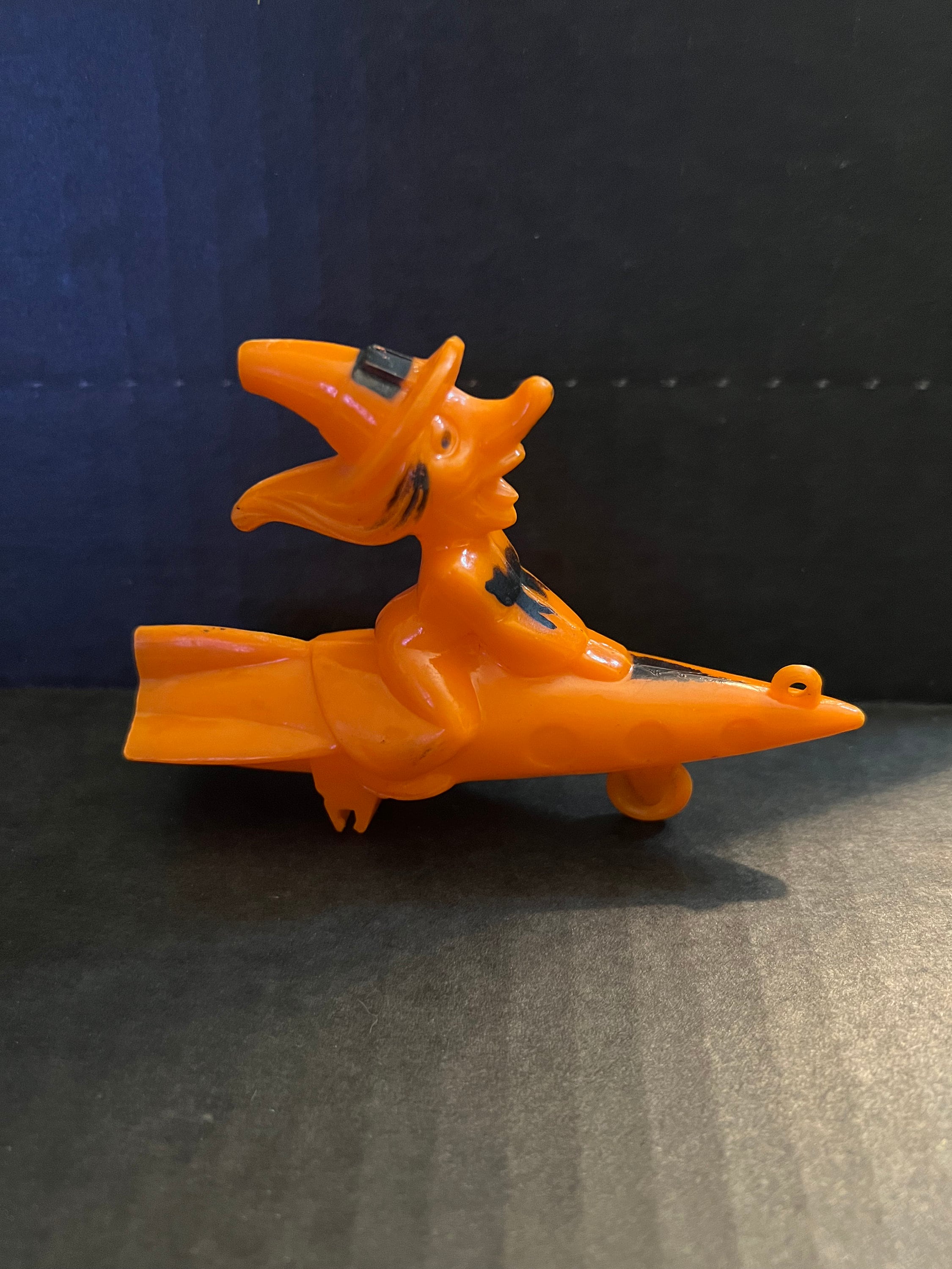 Vintage Halloween ROSBRO Witch on Rocket Candy Container 1950's - Etsy