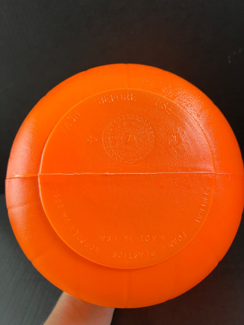 Vintage Halloween General Foam Plastics Pumpkin Candy Pail Bucket Blow