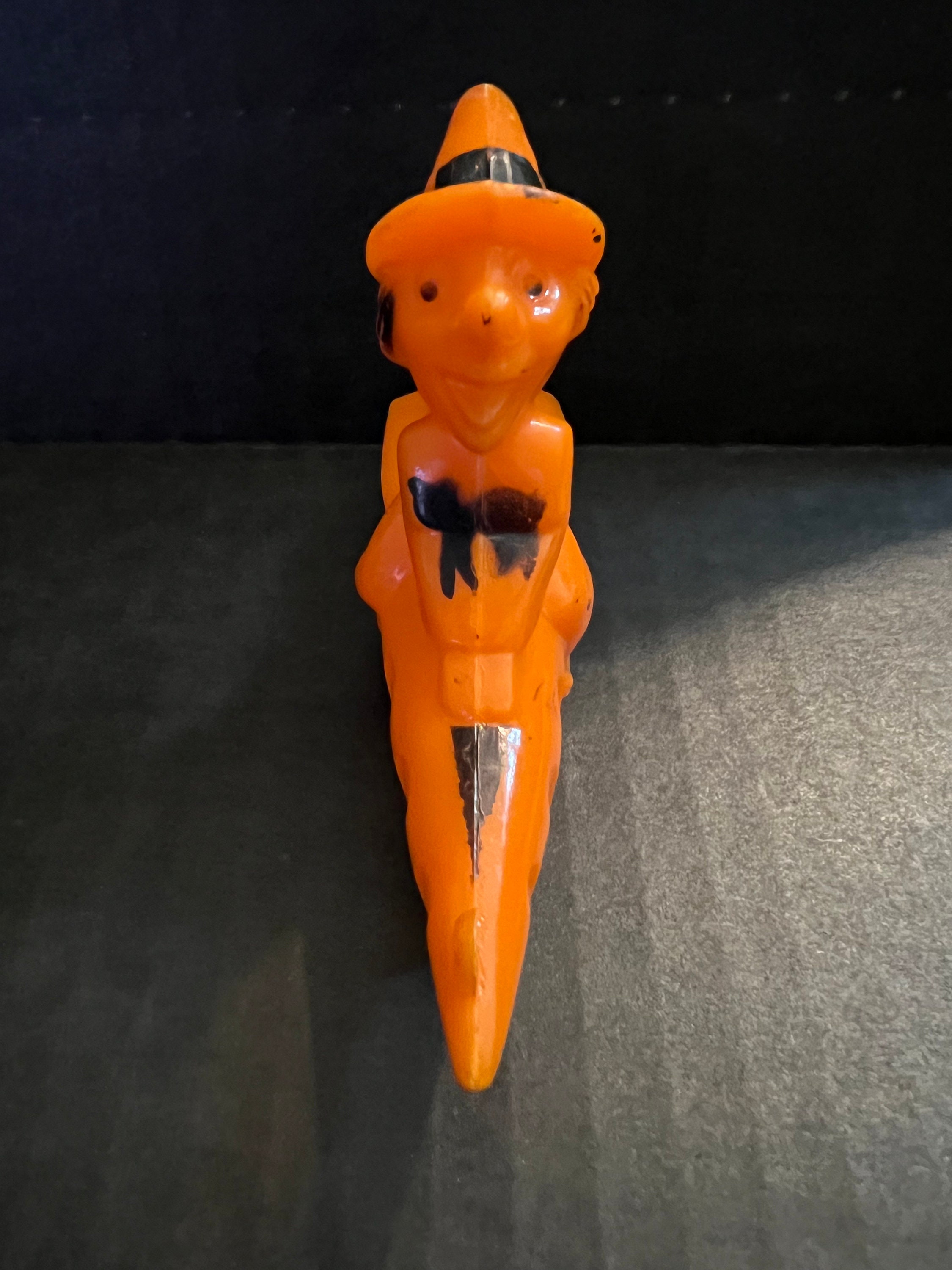 Vintage Halloween ROSBRO Witch on Rocket Candy Container 1950’s - Etsy