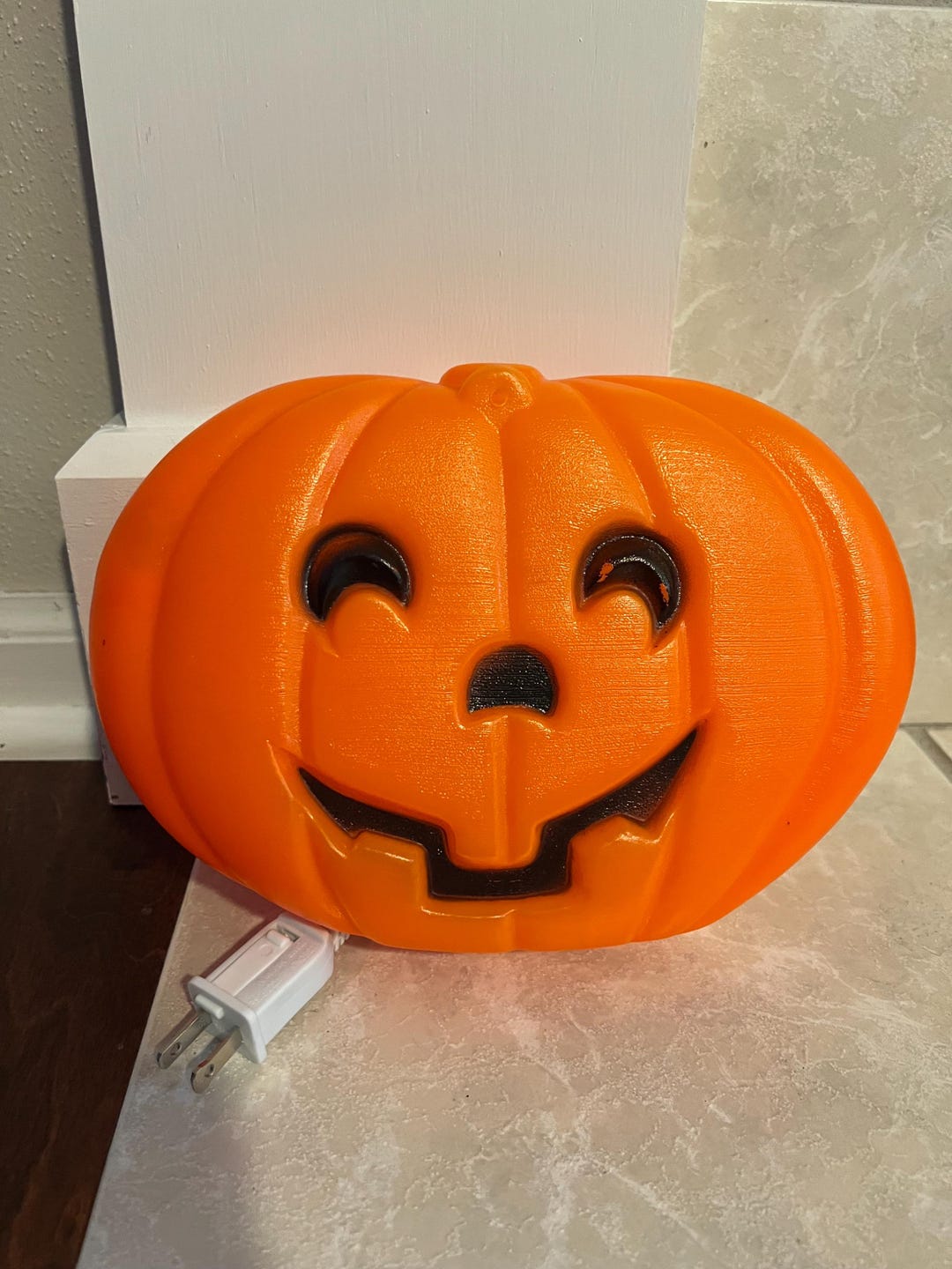 Vintage Halloween Blinky Glow Lite Blow Mold Jack O Lantern Pumpkin ...