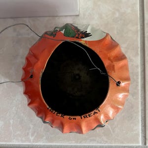 Vintage Halloween Tin Litho Pumpkin Jack O Lantern 1950’s Candy Bucket ...