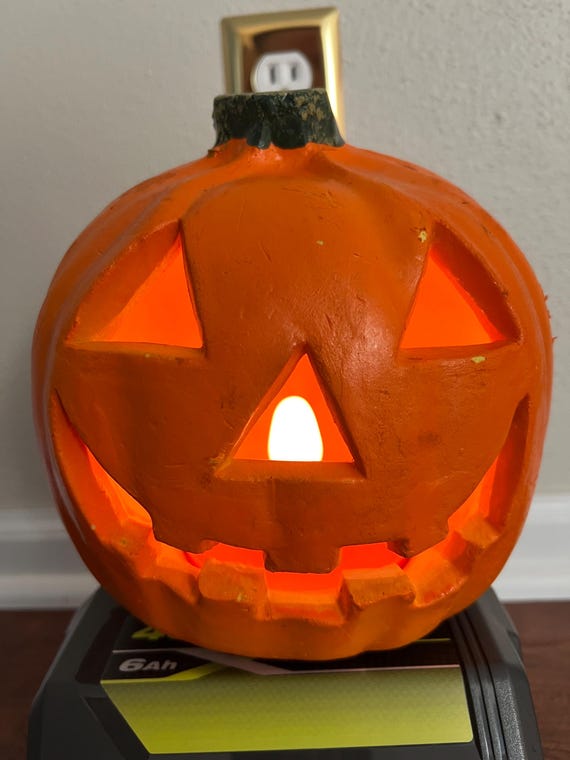 Vintage Halloween Pumpkin the Paper Magic Group Blow Mold Jack O