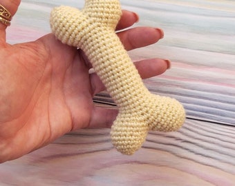 Crochet Dog Bone Pattern, Amigurumi Plush Toy (PDF Pattern)
