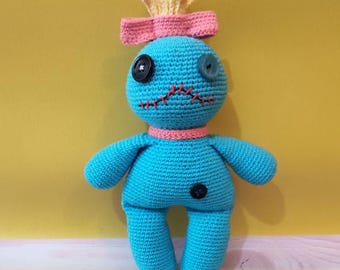 Patrón de crochet Scrump (PDF), muñeco de trapo amigurumi de Lilo y Stitch (PDF digital)