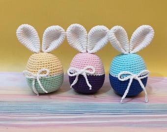 Crochet Easter Egg with Bunny Pattern, Amigurumi (PDF Pattern)