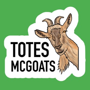 TOTES MCGOATS Lustiger Ziegenliebhaber-Aufkleber und oder Lesezeichen