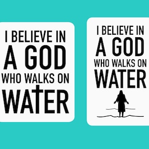Ich glaube an einen Gott, der auf dem Wasser Jesus Christus geht