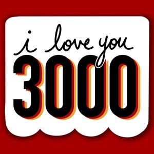 I LOVE YOU 3000 Iron Man Avengers EndGame Quote weerbestendige laptopsticker
