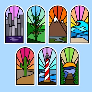 ARCHWAY OUTDOOR SCENES Arch Mountains Lake City Midwest Beach Desert North Lighthouse Naklejka i zakładka