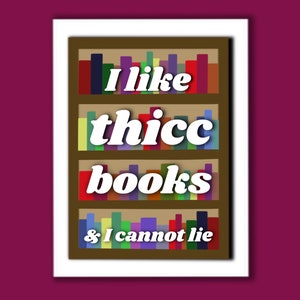 J'AIME LES LIVRES THICC & JE NE SAIS PAS MENTIR ! Sticker et / ou marque-page pour ordinateur portable résistant aux intempéries, bibliothèque amusante pour Kindle