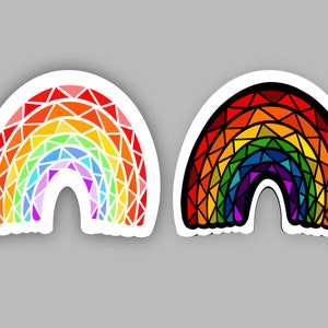 RAINBOW STAINED GLASS Sticker pour ordinateur portable résistant aux intempéries