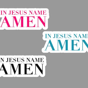 EM NOME DE JESUS Amém Oração Cristã Oração Espiritual Jesus Cristo Adesivo e ou Marcador