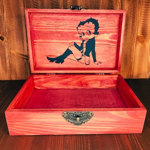 Betty Boop Memory Box / Stash Box / Keepsake Box / Beveled Box