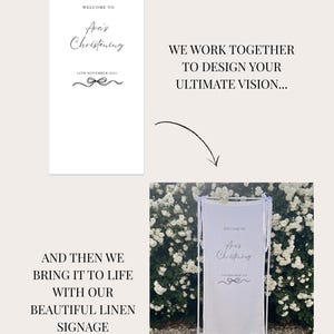 Fabric Event Sign | Linen Sign | Personalised Fabric Banner | Create ...