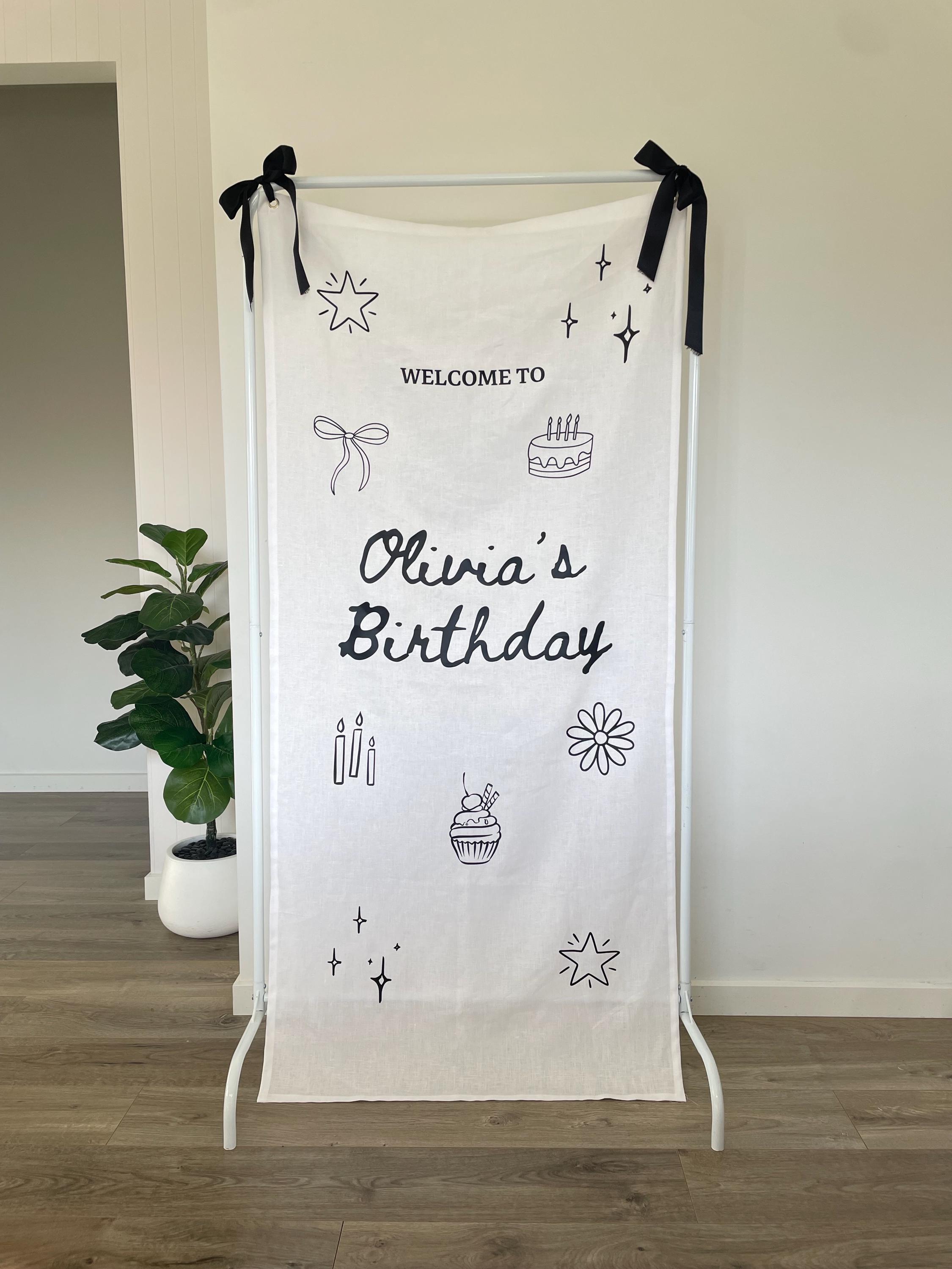 Custom Order | Fabric Event Sign | Linen Sign | Personalised Fabric ...