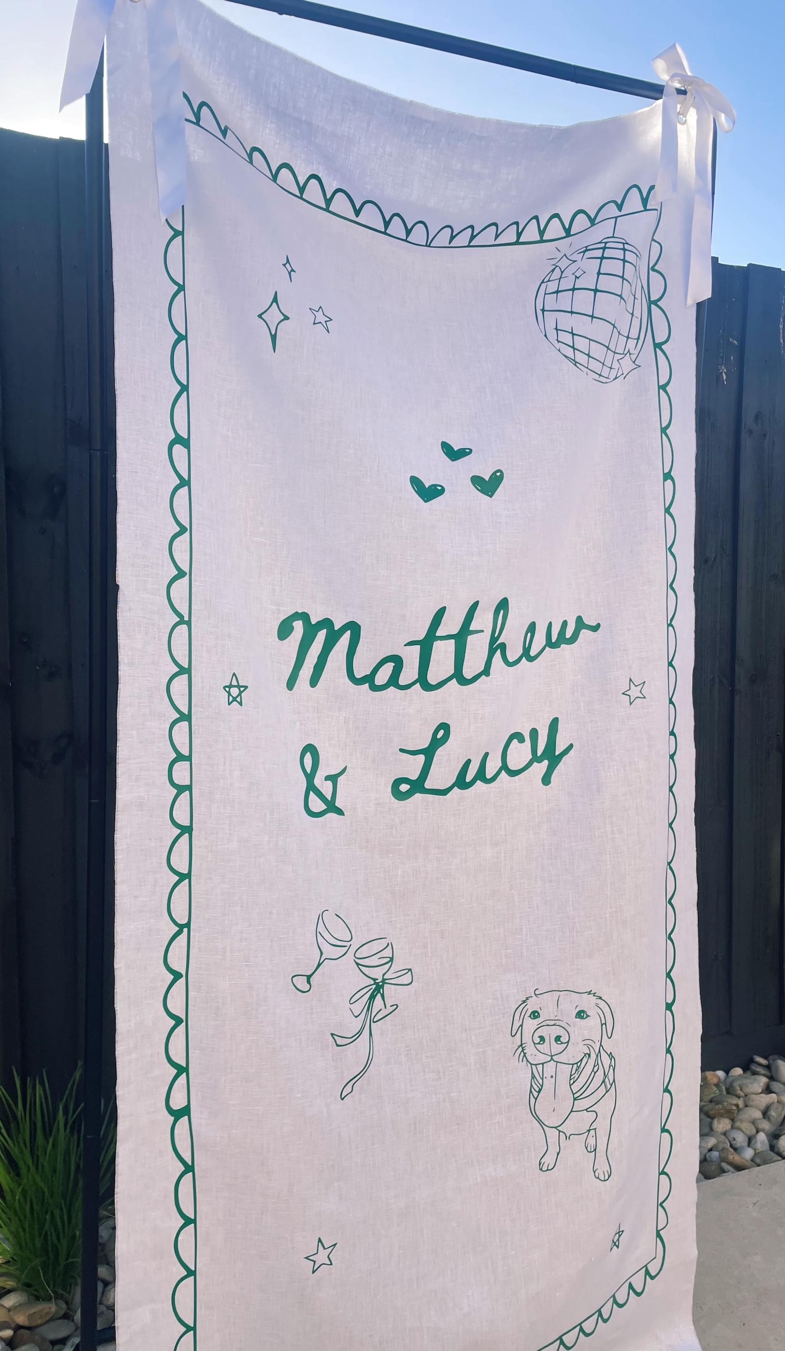 Custom Order | Fabric Event Sign | Linen Sign | Personalised Fabric ...