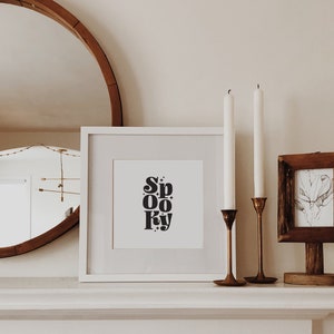 Spooky Digital Download | Printable Seasonal Halloween Art | Chic, Minimal Home Wall Art for Fall, Autumn
