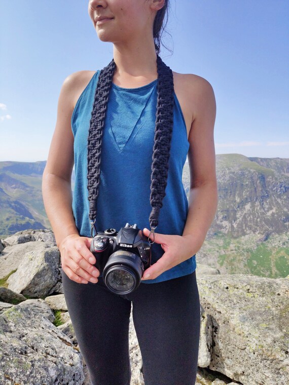Black Macrame Camera Strap Camera Strap 
