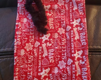 Baking print fabric gift bag