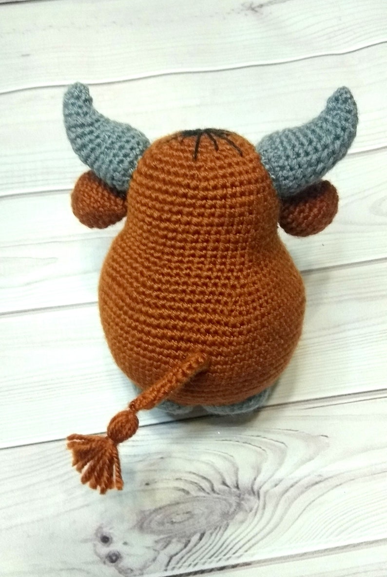 Crochet bull pattern Young calf tutorial Amigurumi Animal Etsy