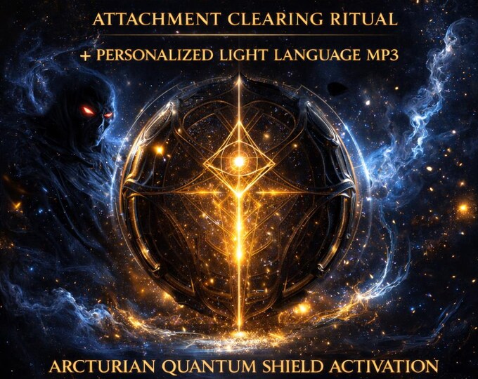 Shadow Entity Attachment Clearing Ritual + Personalized Light Language MP3 | Arcturian Quantum Shield Activation & Shadow Dissolution
