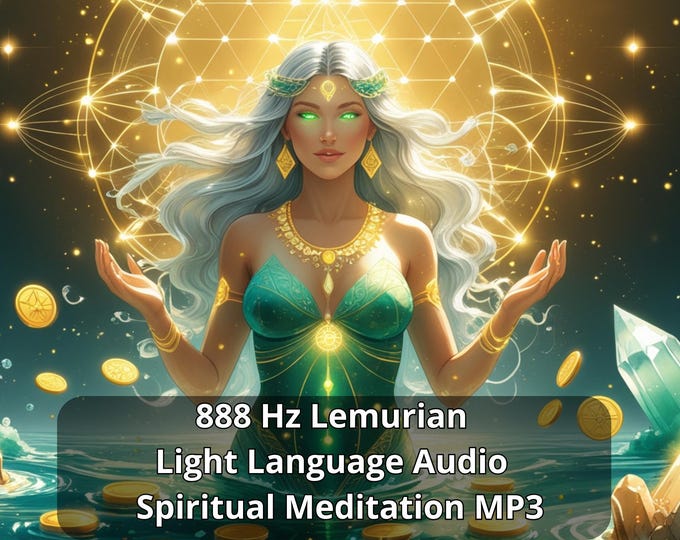 888 Hz Lemurian Light Language Audio | Spiritual Meditation MP3 + PDF | High-Frequency Sound Journey | Digital Download Breathwork