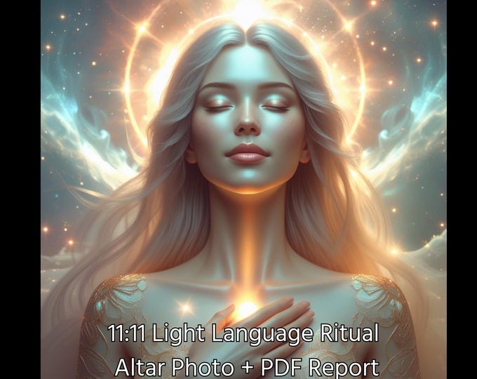 11:11 Light Language Ritual | Altar Photo + PDF Report