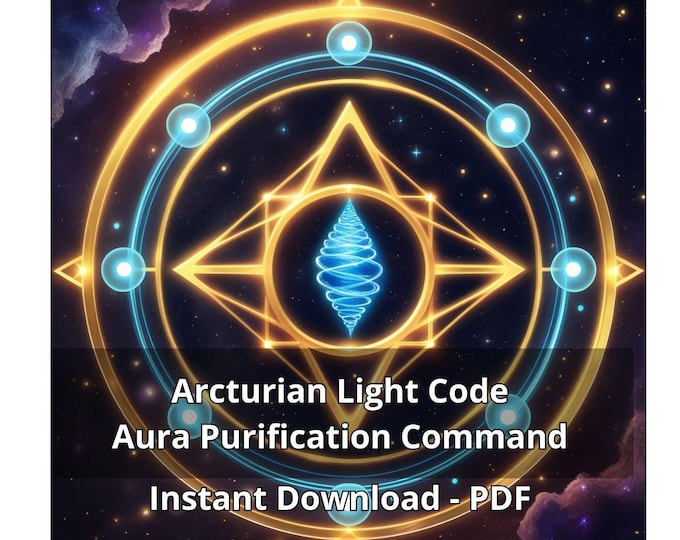 Aura Purification Symbol Arcturian Light Code Activation | Spiritual Energy Cleansing | PDF Digital Download