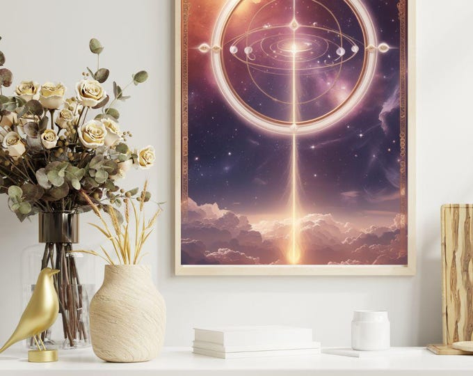 Arcturian Wall Art Printable | Spiritual Activation Art for Altar & Rituals | Abundance Manifestation Prayer PDF | Energy Healing Decor