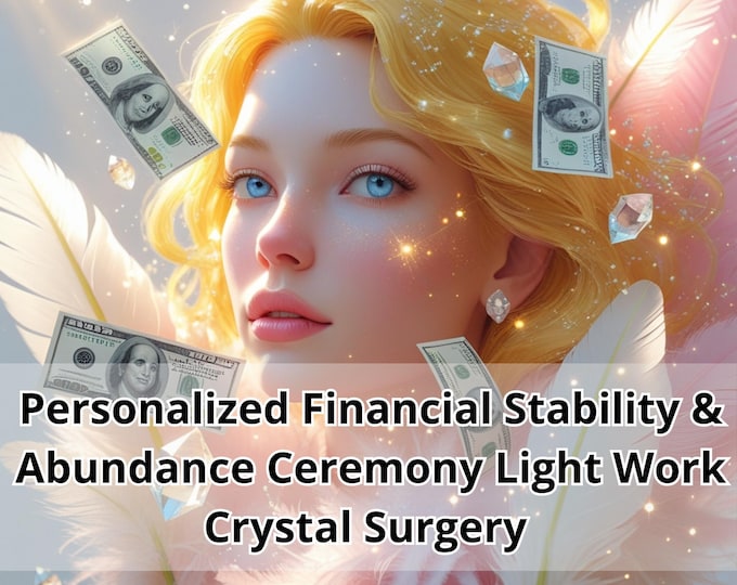 Personalized Financial Stability & Abundance Ceremony Light Work Crystal Surgery Channeled Message - Wealth Flow PDF Report