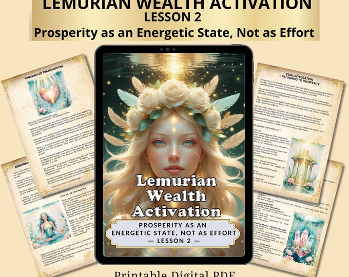 Learn Light Language for Prosperity | Lemurian Wealth Activation Lesson 2 | Effortless Prosperity PDF Printable