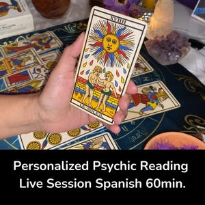 Personalized Psychic Reading Live Session Spanish or French • Custom Card Pull • Via Zoom 60 min