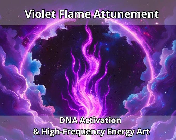 Violet Flame Attunement DNA Activation Saint Germain & High-Frequency Energy, Art Transmutation of karmic patterns