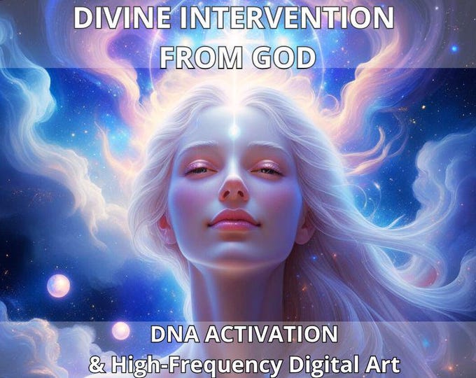 Spiritual Awakening God DNA Activation Divine Intervention from with High Frecuency Digital Art
