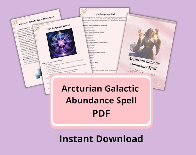 Arcturian Galactic Abundance Spell Light language activation pdf
