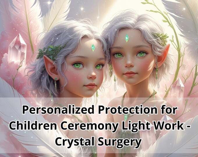 Personalized Protection for Children Ceremony Light Work - Crystal Surgery Channeled Message with PDF Report