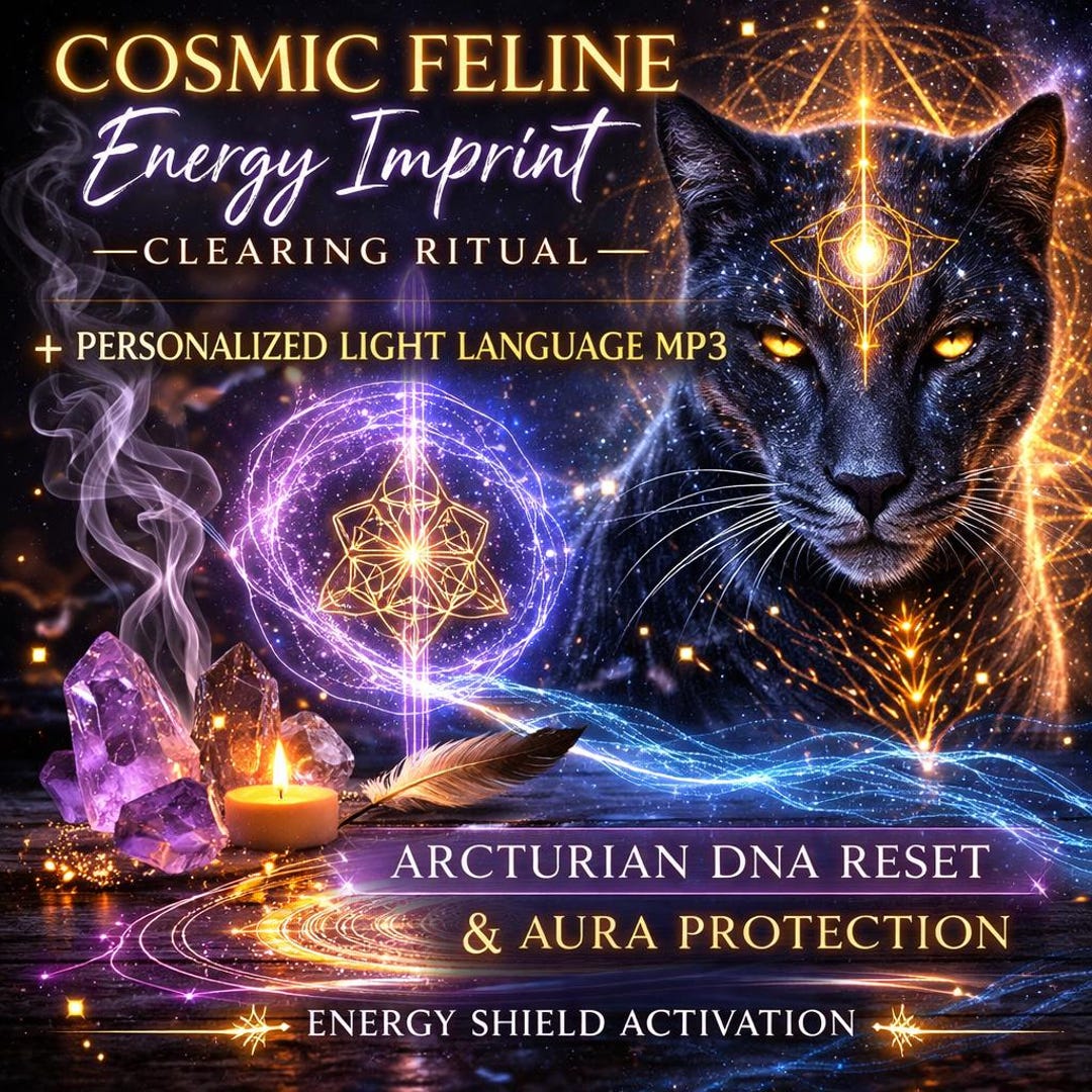 Cosmic Feline Energy Imprint Clearing Ritual + Personalized Light ...