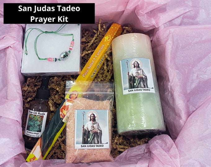 Saint Jude Thaddeus Healing Ritual Kit for Health & Protection | Spiritual Cleansing Kit | Energy Healing | Catholic Gift | Wellness Ritual