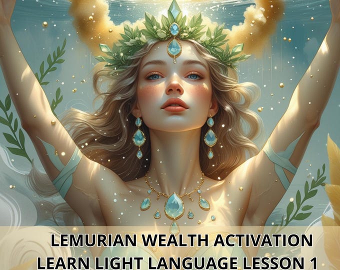 Learn Light Language for Prosperity | Lemurian Wealth Activation Lesson 1 PDF Printable