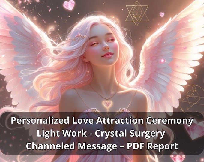 Personalized Love Attraction Ceremony Light Work • Crystal Surgery Channeled Message – Romantic Frequency PDF Report