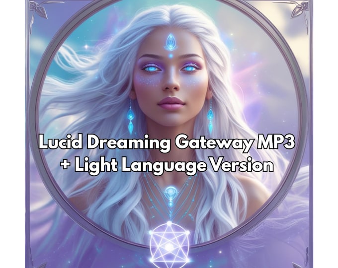 Lucid Dreaming Gateway MP3 + Light Language Audio + Energetic Signature Symbol • Dreamwork • Sleep Relaxation • Digital Download