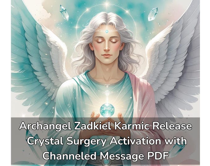 Personalized Karmic Release Archangel Zadkiel Crystal Surgery DNA Light Code Activation