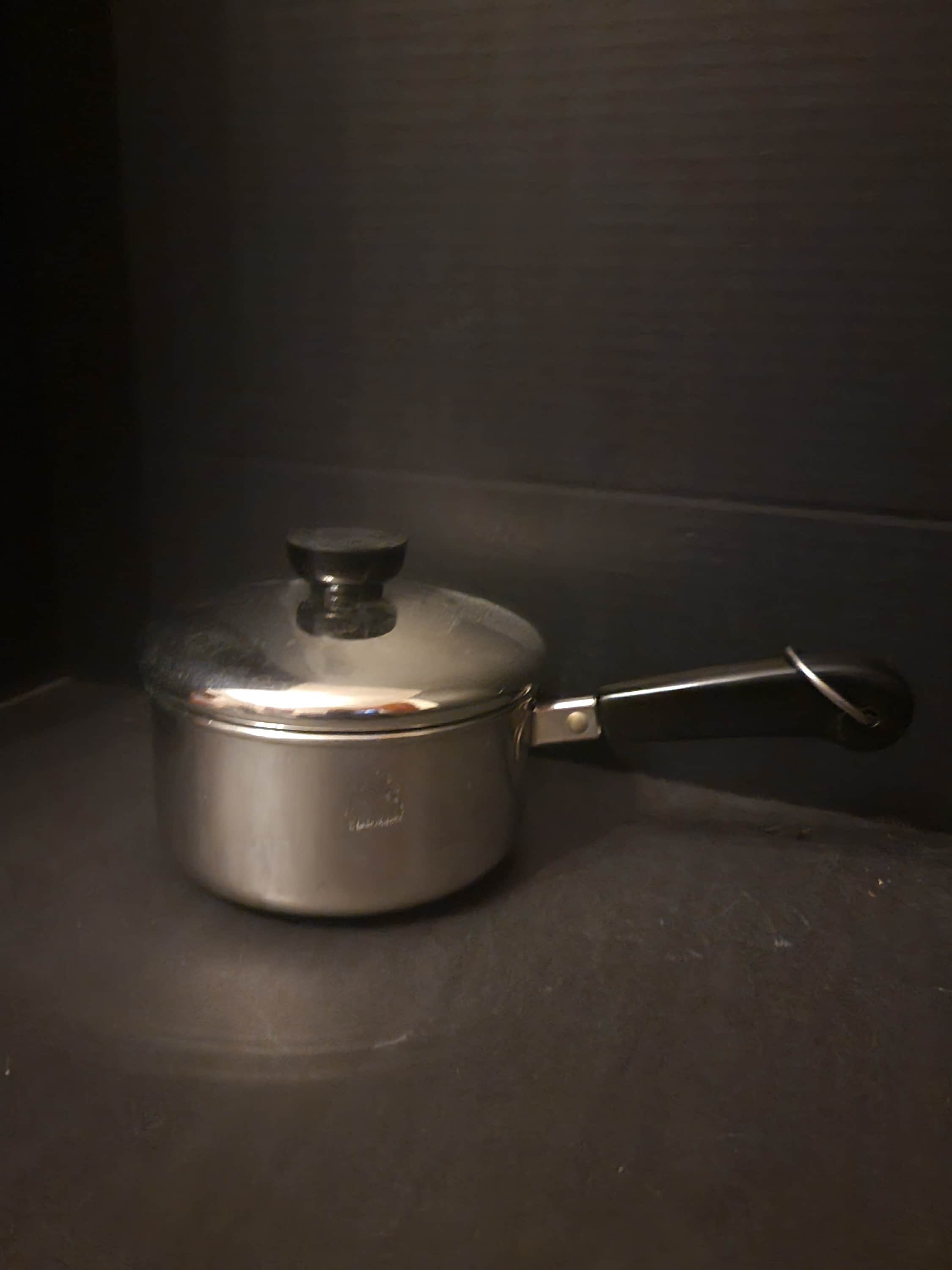 Vintage REVERE WARE 3 Quart Copper Bottom Sauce Pan Pot & Lid—Riverside, CA