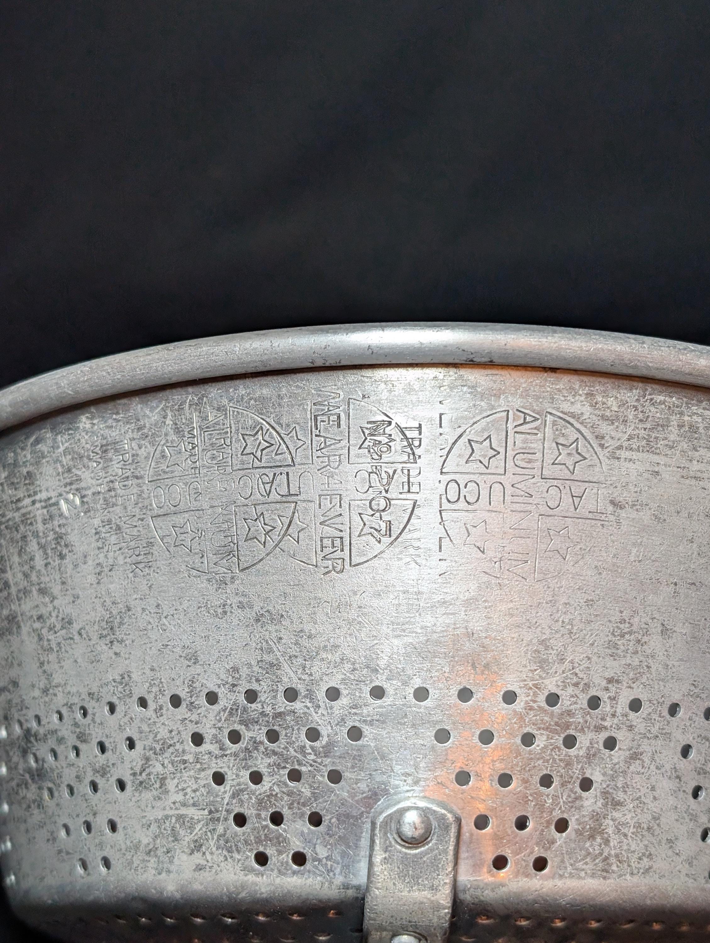Triangle Collander Vintage Wear Ever Aluminum Colander Strainer Footed Handles Triangle ...