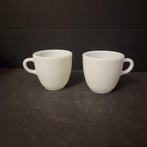 2) Vintage Pyrex White Restaurant Coffee Mug C Handle Tea Hot Chocolate Oven  Proof USA 8 Oz #34 - Etsy