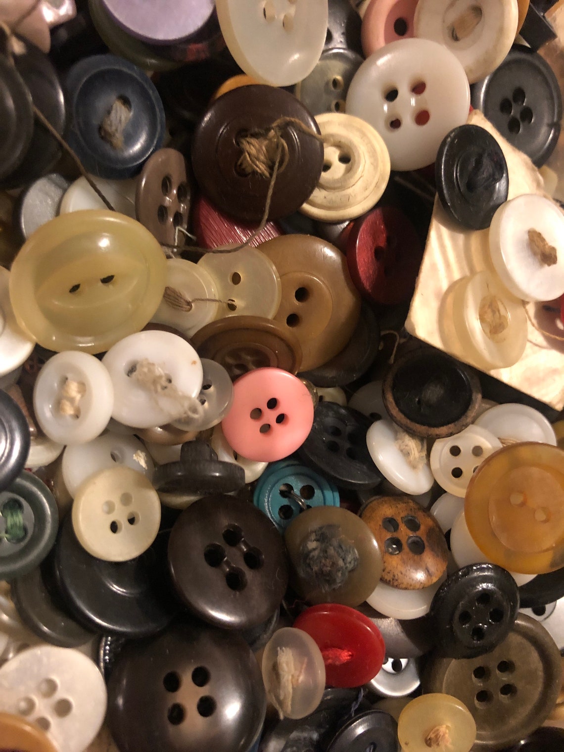 Vintage Sewing Buttons Bulk Lot Small Medium Color Variety Etsy