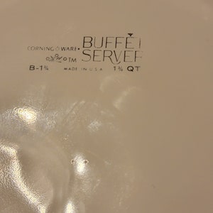 Vintage Corning Ware Round Buffet Server White Casserole Dish W Lid 1 3 ...