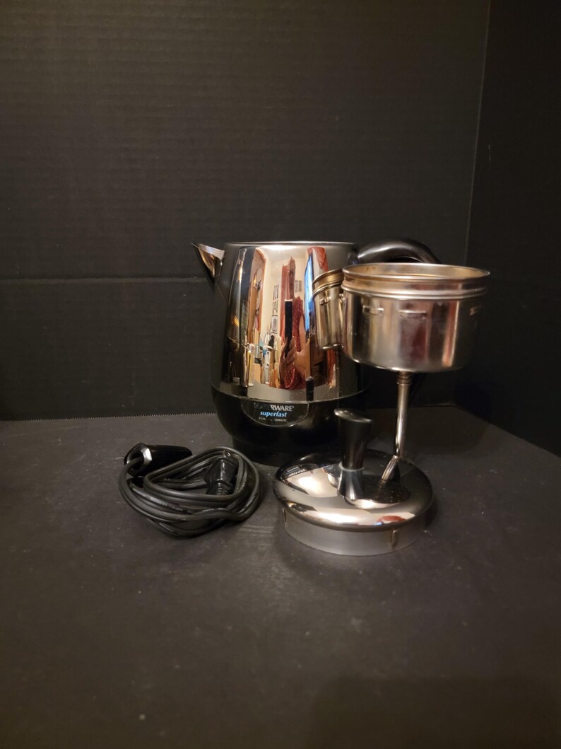 Vintage Farberware 5 Cup Superfast Stainless Steel Automatic Percolator