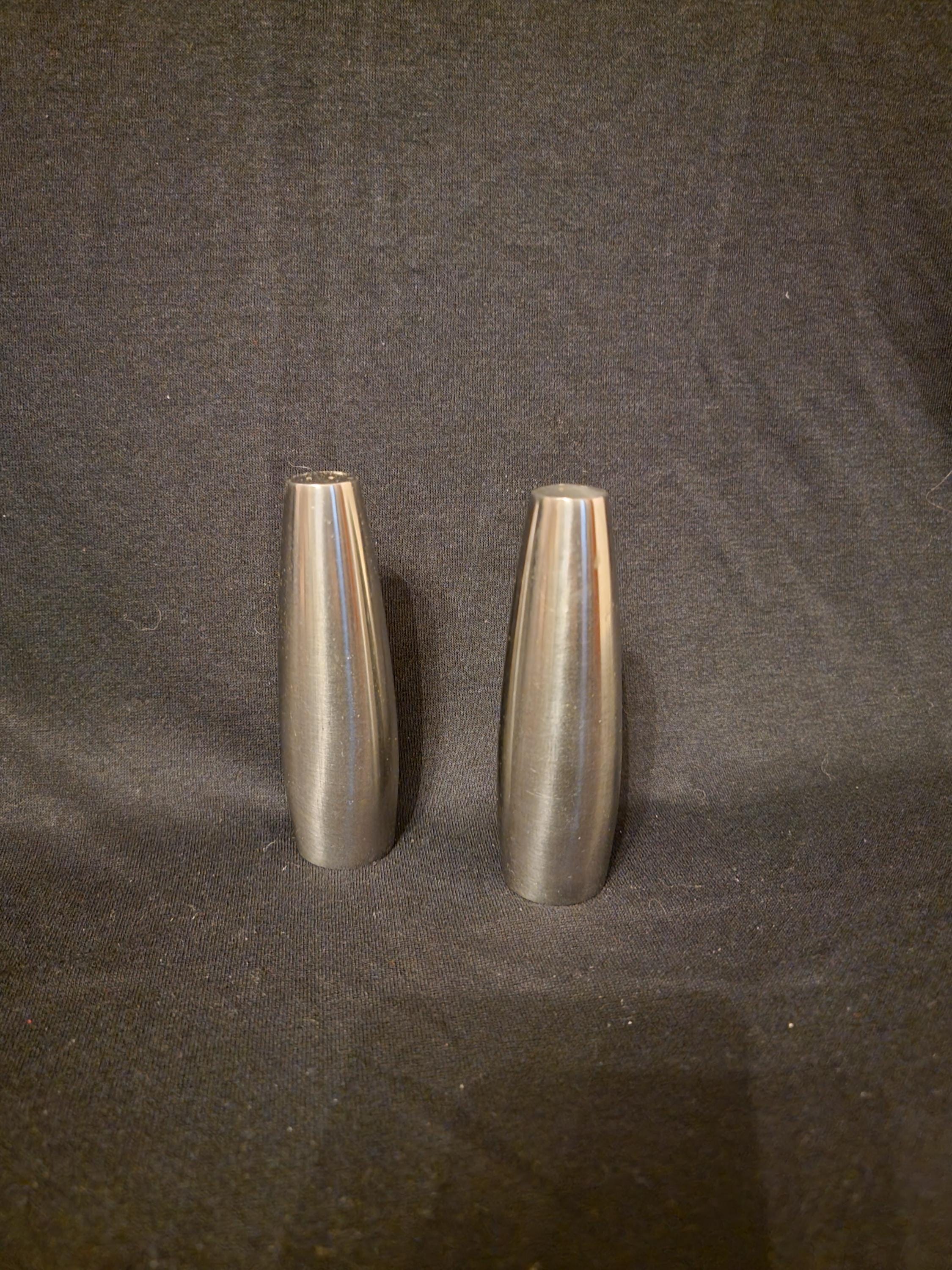 Vintage Dansk Design Salt & Pepper Shakers Danish Modern Stainless